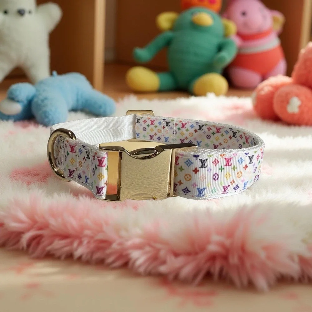 Luxury Dog Collar, Size XL, Colorful, 1
